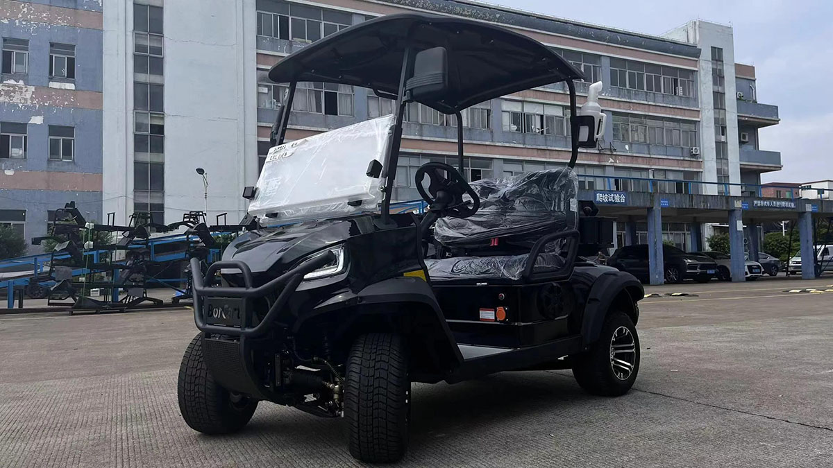 2 Passenger Golf Car With Caddie Stand