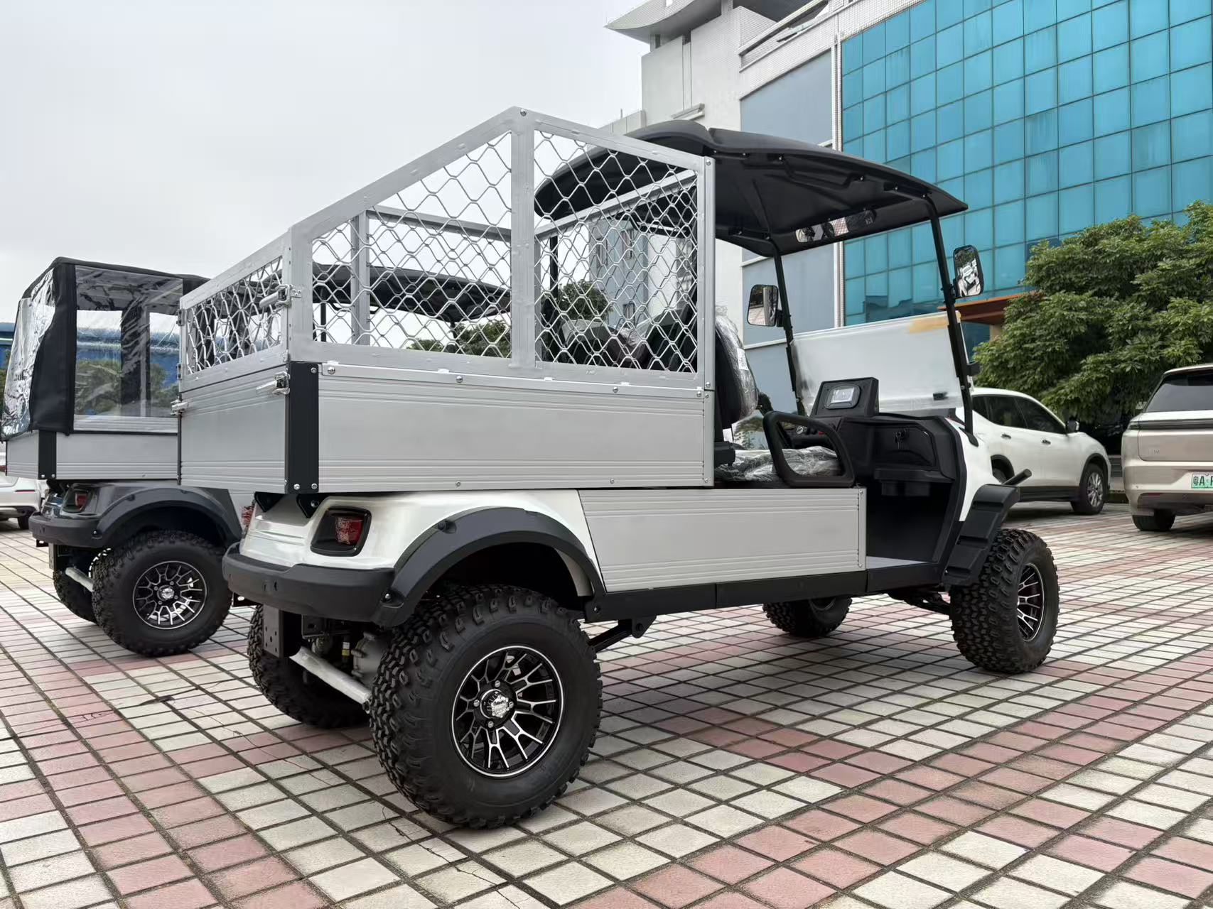 Monarcha 2 Suíochán Fóntais Gailf Cart Leictreach Le Cage lasta | Monaróir  Feithicle Leictreach Borcart, image size:1707x1280